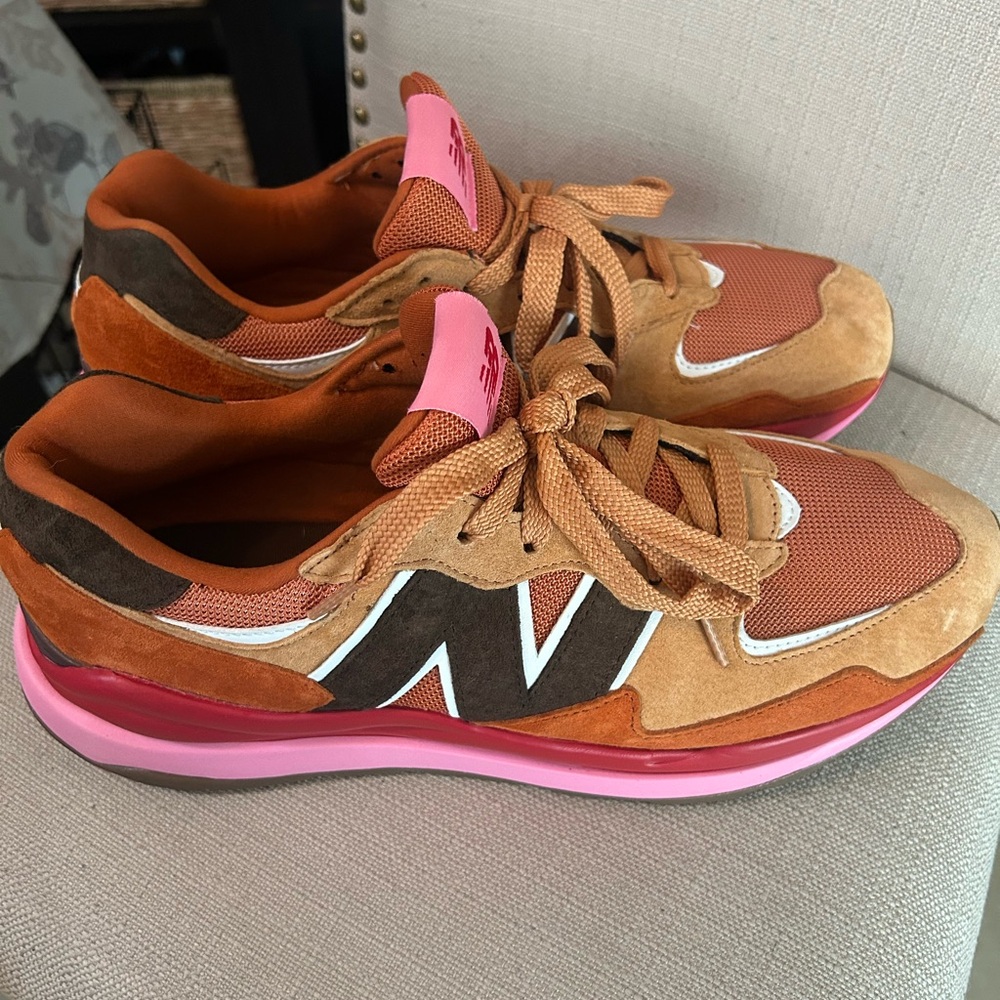 New Balance Orange and Pink Sneakers